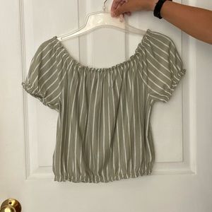 American eagle off the shoulder cropped top.
